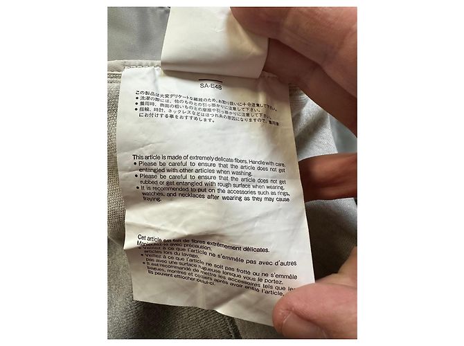 Abito Ibrido Sacai in Cotone Grigio e Nylon - vista 7