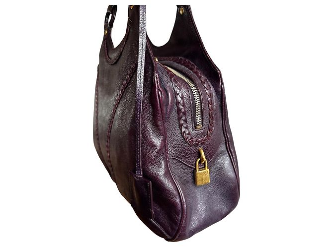Borsa Yves Saint Laurent Y-Ligne in pelle viola - vista 13