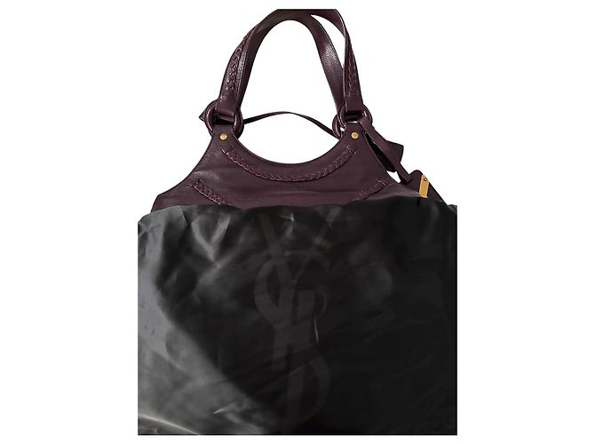 Borsa Yves Saint Laurent Y-Ligne in pelle viola - vista 14