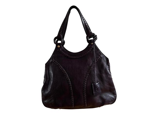 Borsa Yves Saint Laurent Y-Ligne in pelle viola - vista 2