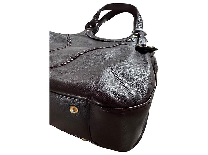 Borsa Yves Saint Laurent Y-Ligne in pelle viola - vista 4