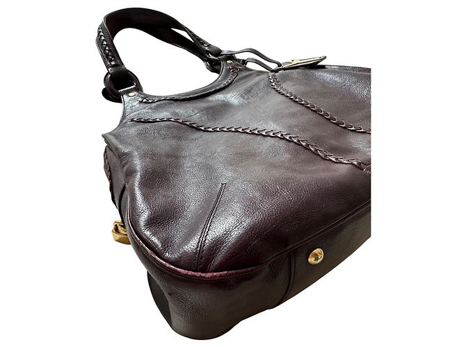 Borsa Yves Saint Laurent Y-Ligne in pelle viola - vista 5