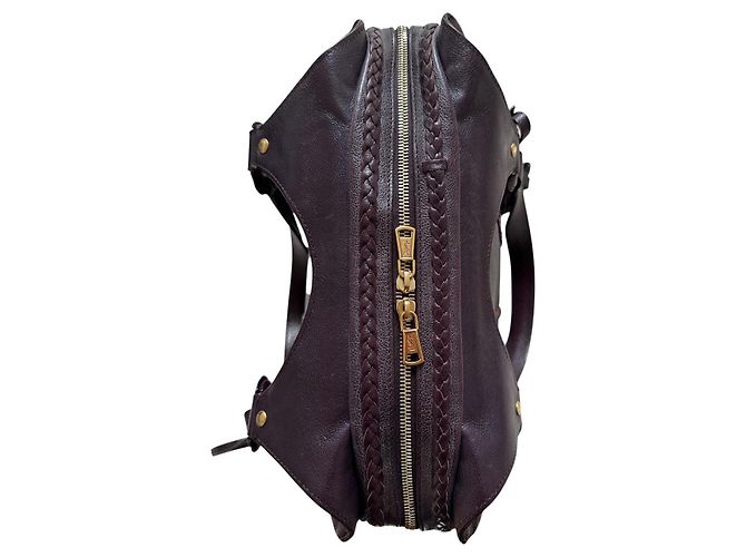 Borsa Yves Saint Laurent Y-Ligne in pelle viola - vista 8
