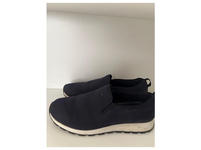 Sneakers Prada in tessuto blu navy - vista 5