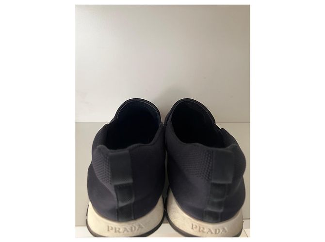 Sneakers Prada in tessuto blu navy - vista 6