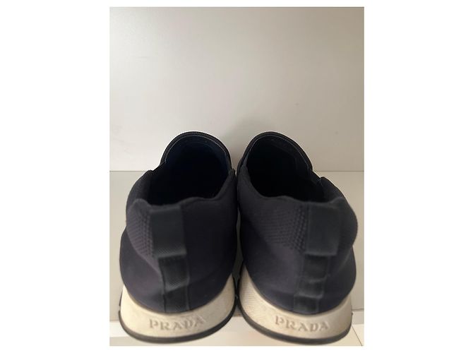 Sneakers Prada in tessuto blu navy - vista 7