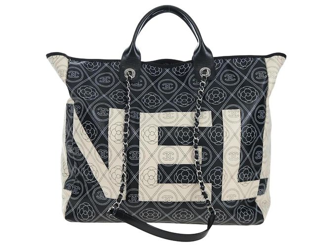 Chanel Logo Camellia Shopping Printed Coated Canvas Medium - Ansicht 2