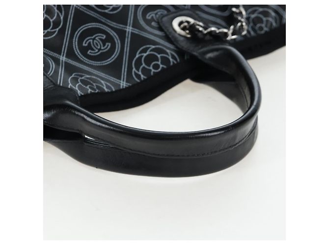 Chanel Logo Camellia Shopping Printed Coated Canvas Medium - Ansicht 7