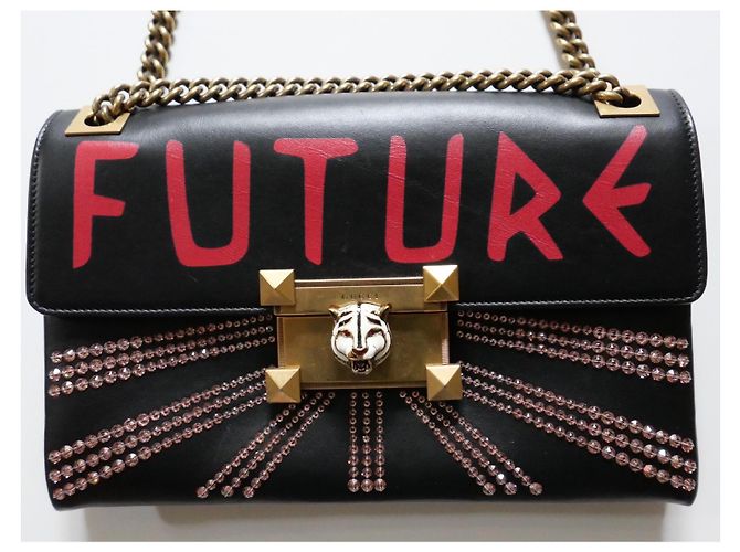 Gucci Borsa Future con chiusura a tigre e cristalli - vista 3