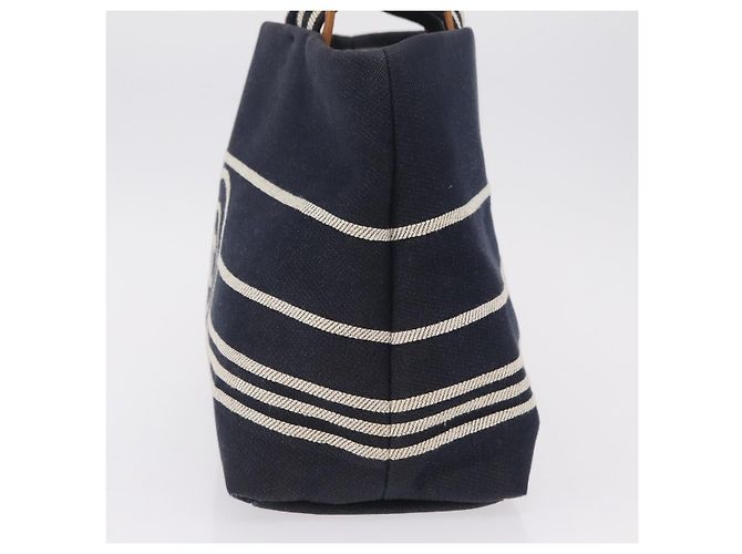 Chanel CC Shopping Denim Large - vista 3