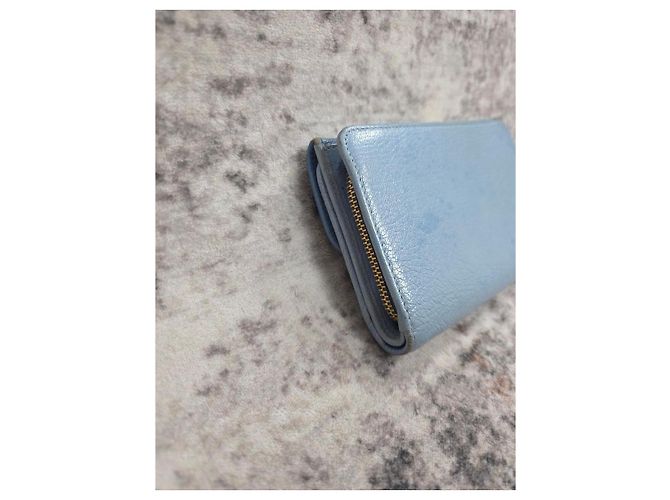 Miu Miu Madras Bicolor Leather Compact Wallet - view 12