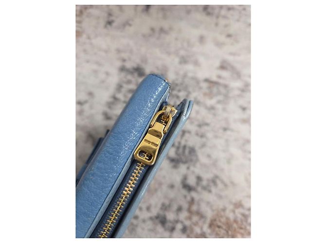 Miu Miu Madras Bicolor Leather Compact Wallet - view 7