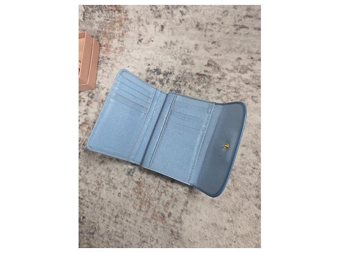 Miu Miu Madras Bicolor Leather Compact Wallet - view 9