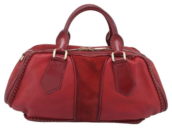 Burberry Hedwig Bowler in pelle e camoscio Large - vista 2