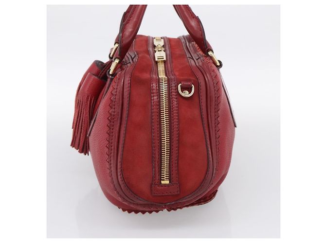 Burberry Hedwig Bowler in pelle e camoscio Large - vista 4