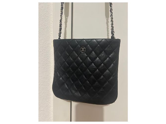 Chanel Uniform Lammleder Clutch Schwarz - Ansicht 10