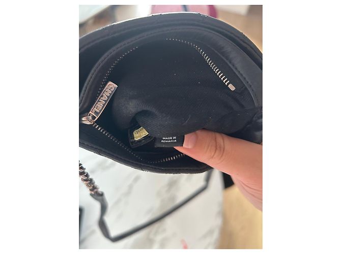 Chanel Uniform Lammleder Clutch Schwarz - Ansicht 15