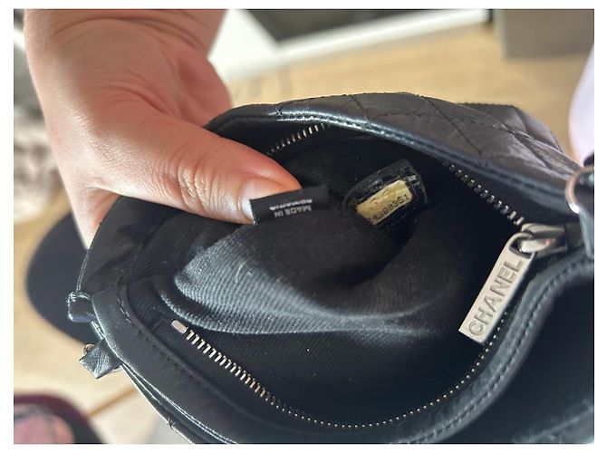 Chanel Uniform Lammleder Clutch Schwarz - Ansicht 16
