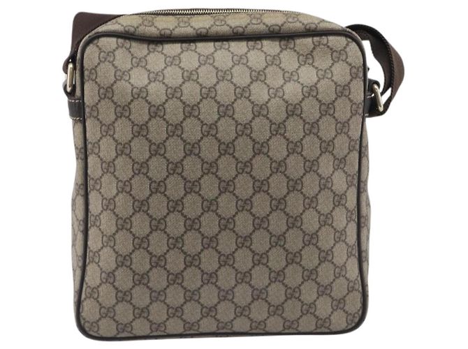 Sac Messenger Gucci avec fermeture éclair frontale en toile enduite GG Medium - vue 2