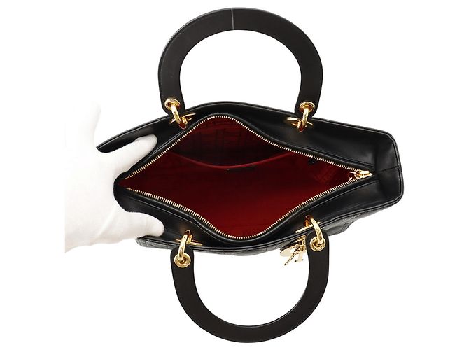 Borsa Christian Dior Lady Cannage Black - vista 6