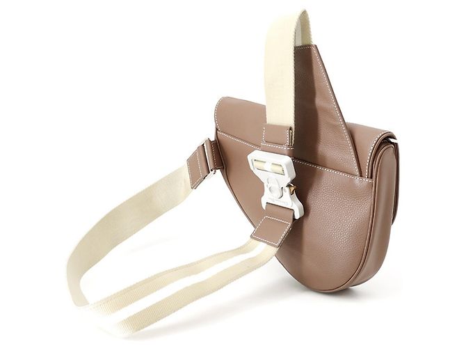 Borsa Saddle Christian Dior in pelle marrone - vista 2