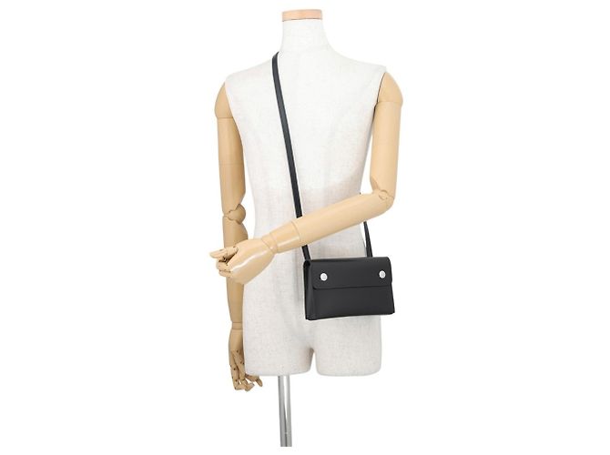 Hermès Portafoglio a spalla Hermes Nap To Go in pelle Box Calf nera - vista 4