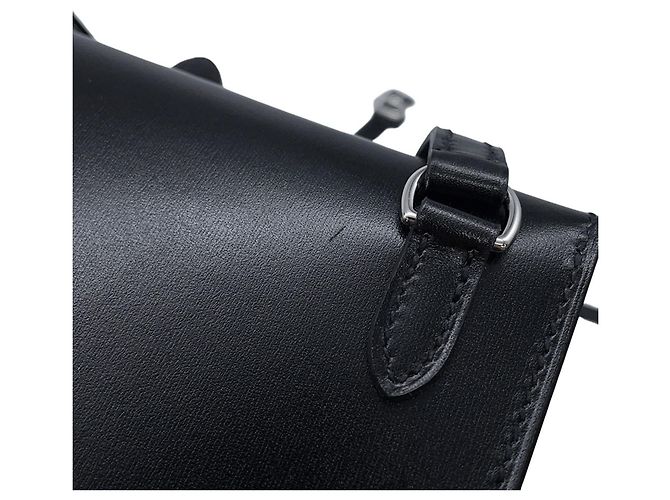 Hermès Portafoglio a spalla Hermes Nap To Go in pelle Box Calf nera - vista 7