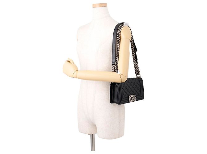 Borsa a tracolla Chanel Boy Small Matelassé - vista 4