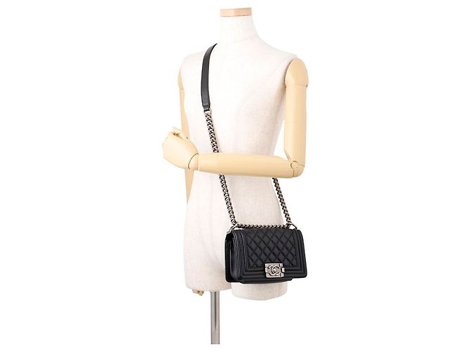 Borsa a tracolla Chanel Boy Small Matelassé - vista 5