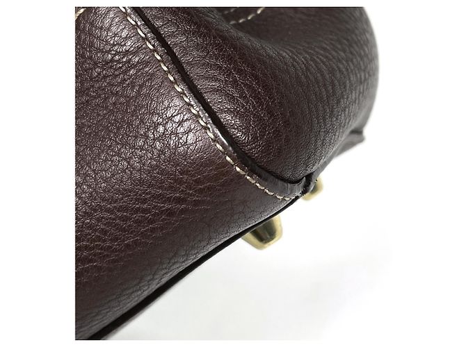 Borsa Tote Coach in pelle marrone - vista 3