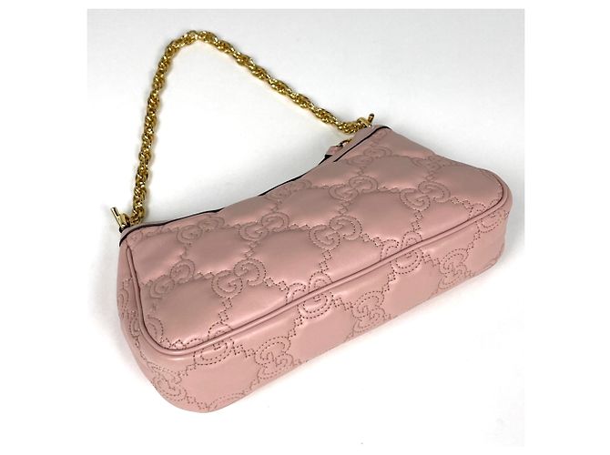 Borsa a tracolla in pelle con catena 2-Way Gucci GG Matelassé - vista 2