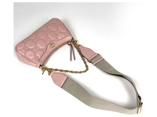 Borsa a tracolla in pelle con catena 2-Way Gucci GG Matelassé - vista 9