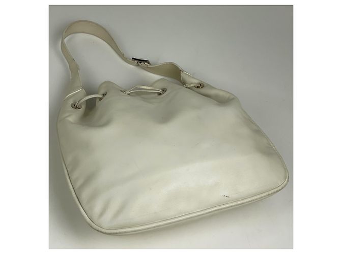 Borsa a tracolla Gucci in pelle bianca - vista 2