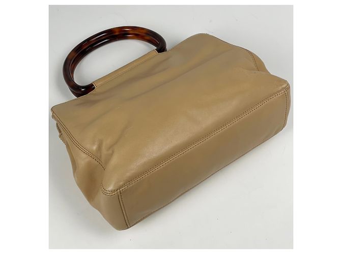 Borsa a mano Chanel in pelle beige - vista 2