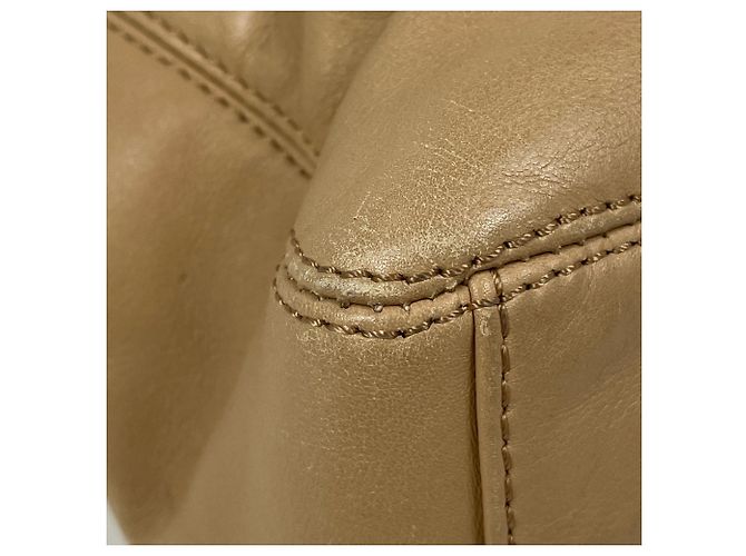 Borsa a mano Chanel in pelle beige - vista 3