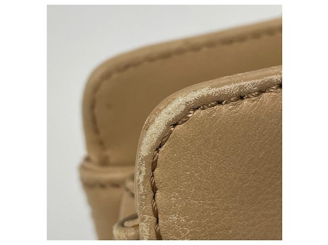 Borsa a mano Chanel in pelle beige - vista 5