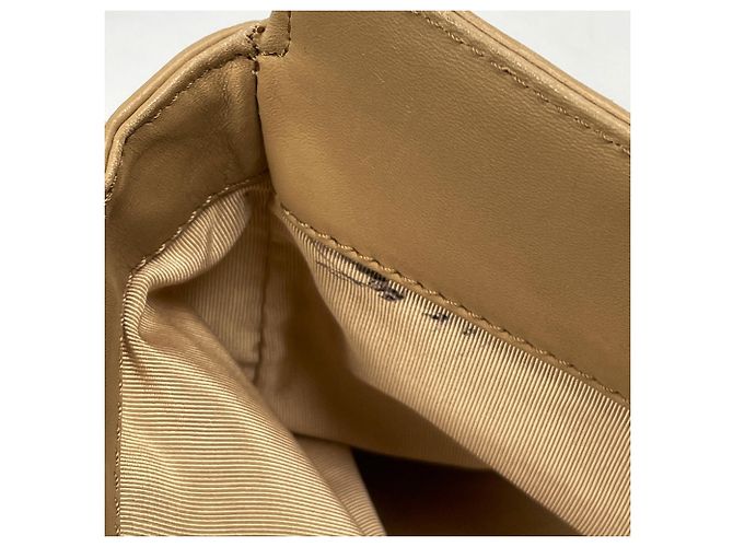Borsa a mano Chanel in pelle beige - vista 8