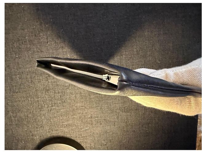 Pochette Christian Dior in pelle nera - vista 10