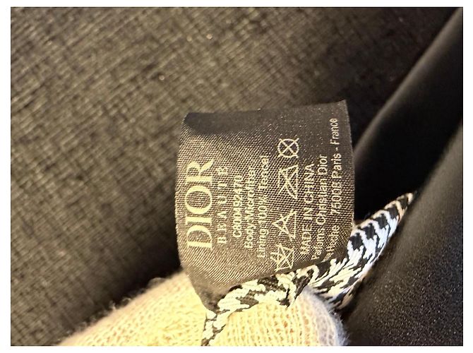 Pochette Christian Dior in pelle nera - vista 13