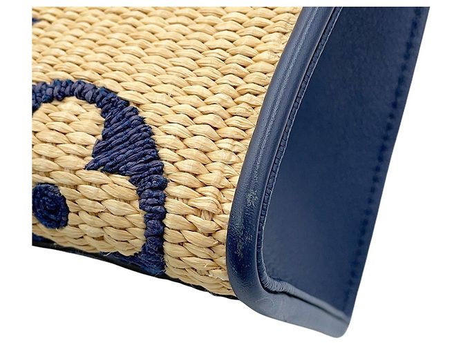Sac cabas Louis Vuitton Monogram Raffia OnTheGo MM - vue 7