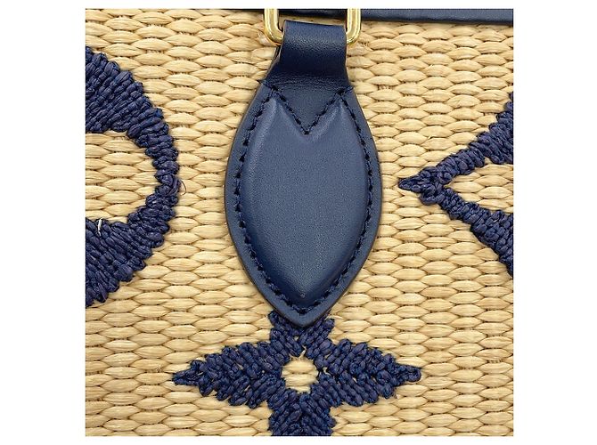 Sac cabas Louis Vuitton Monogram Raffia OnTheGo MM - vue 8