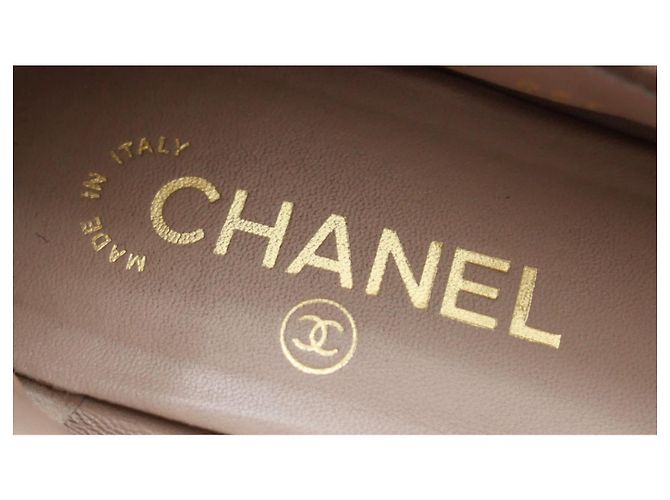 Bailarinas Chanel de Piel Acolchada Beige - vista 7