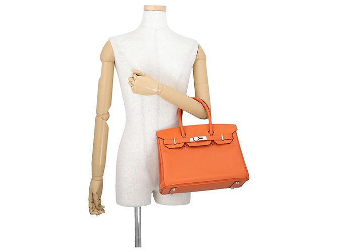 Hermès Hermes Birkin 30 in pelle Epsom Orange - vista 4
