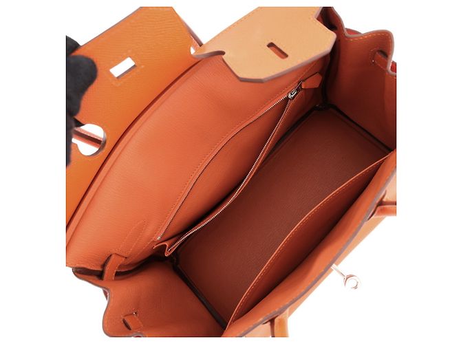 Hermès Hermes Birkin 30 in pelle Epsom Orange - vista 7