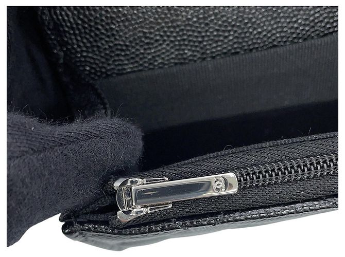 Portabiglietti Chanel in vitello nero - vista 8