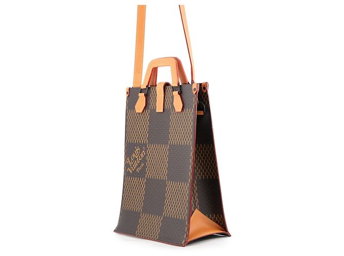 Borsa Mini Tote Louis Vuitton Damier Ebene Giant Monogram - vista 2