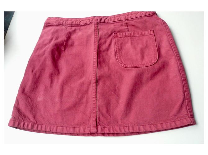 Apc Mini falda A.P.C. de algodón rojo Bordeaux - vista 2