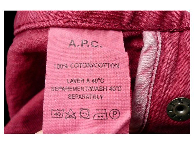 Apc Mini falda A.P.C. de algodón rojo Bordeaux - vista 5