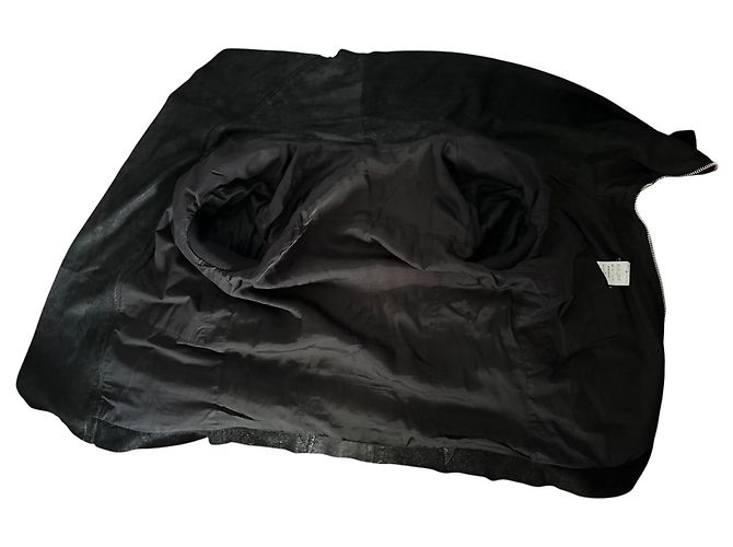Rick Owens Giacca in Pelle Nera Biker - vista 4