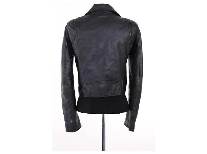 Maje Lederjacke Schwarz Größe S - Ansicht 4